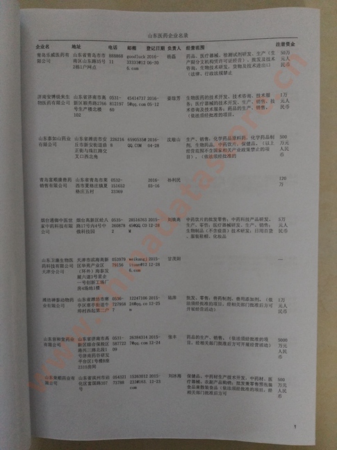 山東醫藥企業黃頁收錄了最新的山東醫藥企業名單，具有極高的營銷價值，實實在在提高銷售業績